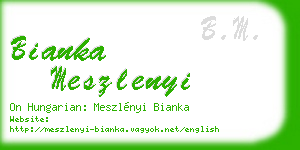 bianka meszlenyi business card
